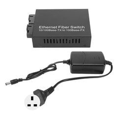 Ethernet Media Converter 100Mbps SC Single Fiber Singlemode RJ45 Port Fiber Ethernet lähetinvastaanotin verkkokäyttöön 100-240V UK Plug hinta ja tiedot | Muistitikut | hobbyhall.fi