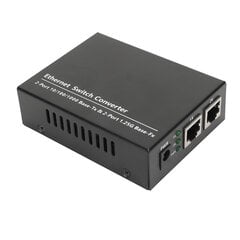 Fiber Transceiver Plug and Play Jopa 120 km SFP - RJ45 Fiber Media Converter LED-ilmaisimilla 100-240 V US Plug hinta ja tiedot | Muistitikut | hobbyhall.fi