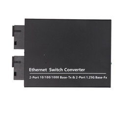 Ethernet Switch Converter Single Mode Fiber 1,25 Gbps LED-merkkivalo Kuitu Ethernet-lähetin-vastaanotin verkkokäyttöön 100-240V EU-pistoke hinta ja tiedot | Muistitikut | hobbyhall.fi