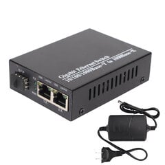 Fiber Transceiver Gigabit SFP to RJ45 Multifunctional Compatibility Optical Media Converter 100?240V US Plug hinta ja tiedot | Muistitikut | hobbyhall.fi