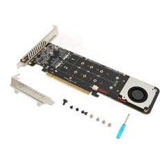 M.2 NVMe SSD -sovitinkortti, kaksipuolinen LED-ilmaisin, nopea PCIE 4.0 X16 -sovitinkortti PC-tietokoneen runkoon hinta ja tiedot | Muistitikut | hobbyhall.fi