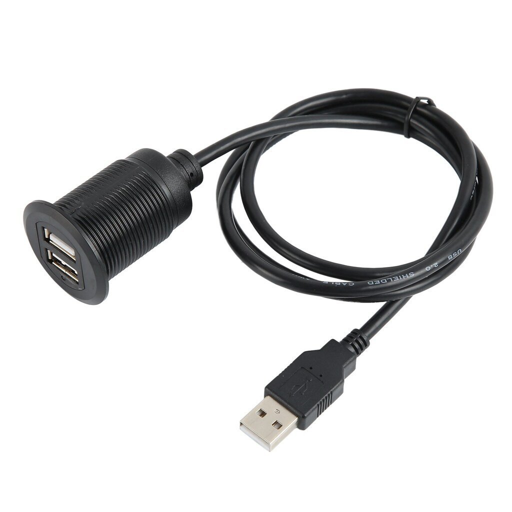 Kaksois-USB 2.0 uros-USB 2.0 naaras vedenpitävä Plug and Play -autokiinnityskaapeli USB-kojetaulun kiinnityskaapeli autolle hinta ja tiedot | Muistitikut | hobbyhall.fi