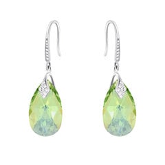 Hopeiset korvakorut „Baroque III (Peridot AB)“ Swarovskin kristalleilla DS00A139 hinta ja tiedot | Korvakorut | hobbyhall.fi