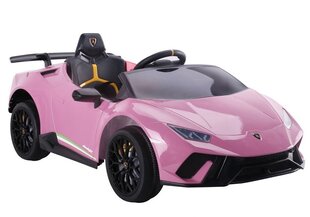 Lamborghini Huracan sähköauto lapsille, vaaleanpunainen hinta ja tiedot | Lasten sähköautot | hobbyhall.fi