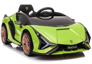 Lamborghini Sian sähköauto lapsille, vihreä hinta ja tiedot | Lasten sähköautot | hobbyhall.fi