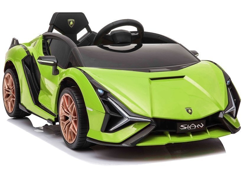 Lamborghini Sian sähköauto lapsille, vihreä hinta ja tiedot | Lasten sähköautot | hobbyhall.fi