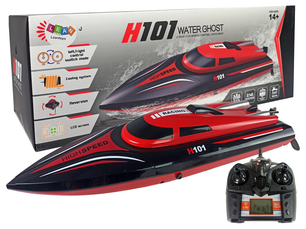 H101 Punainen 1:48 2.4G 35 km/h kauko-ohjattava moottorivene hinta ja tiedot | Poikien lelut | hobbyhall.fi