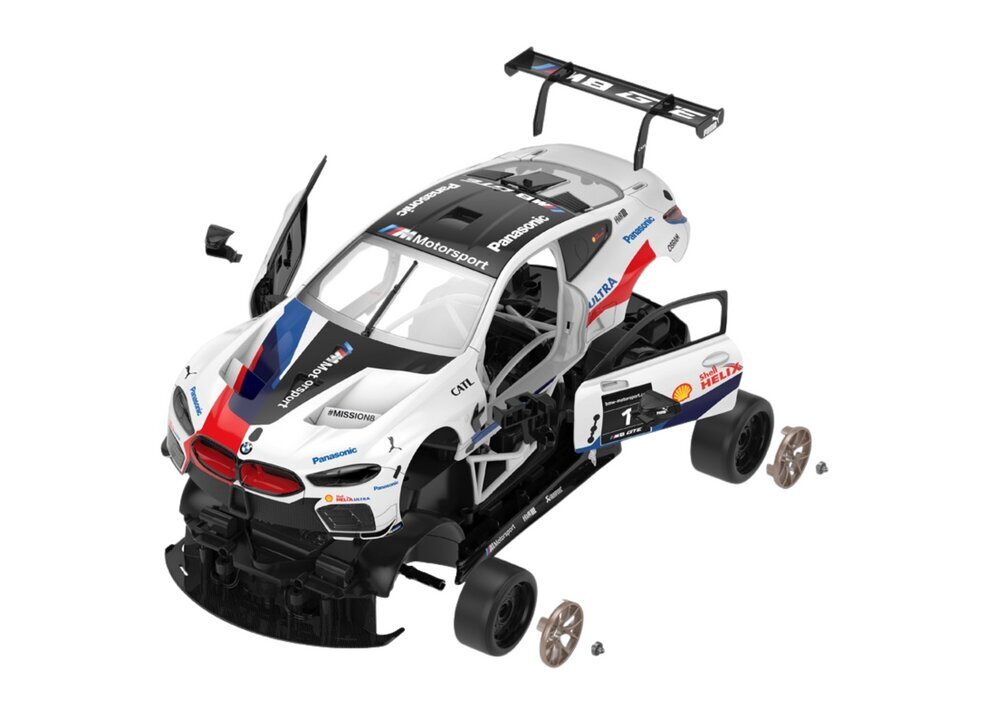 Rastar BMW M8 GTE kauko-ohjattava auto Constructor, valkoinen hinta ja tiedot | Poikien lelut | hobbyhall.fi