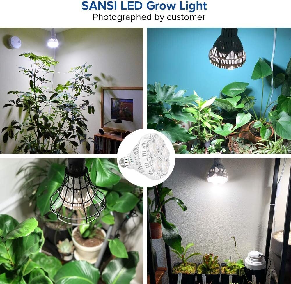 LED-lamppu SANSI 24 W sisäkasveille hinta ja tiedot | Sisäpuutarhat ja kasvilamput | hobbyhall.fi