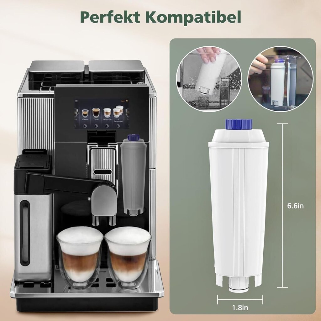 Vesipatruunat Delonghi DLSC002, 4 kpl. hinta ja tiedot | Kahvinkeittimen tarvikkeet | hobbyhall.fi