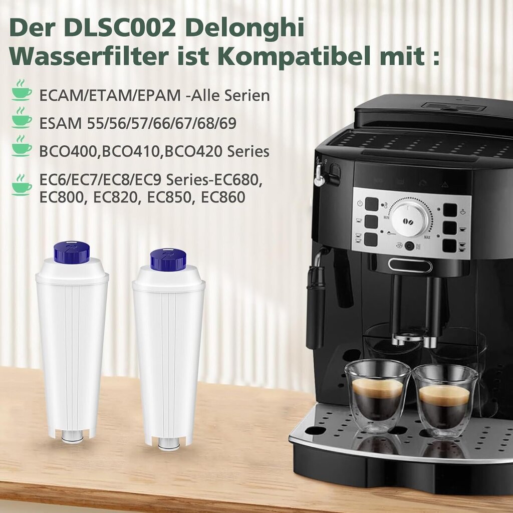 Vesipatruunat Delonghi DLSC002, 4 kpl. hinta ja tiedot | Kahvinkeittimen tarvikkeet | hobbyhall.fi