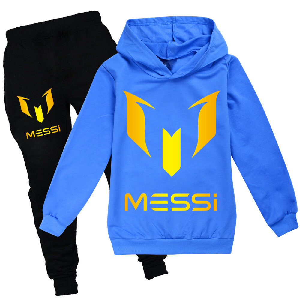 Soccer Messi Casual huppari ja lenkkeilyhousupuku, urheiluasupuku pojille ja tytöille, sopii 5-13-vuotiaille hinta ja tiedot | Miesten kerrastot | hobbyhall.fi