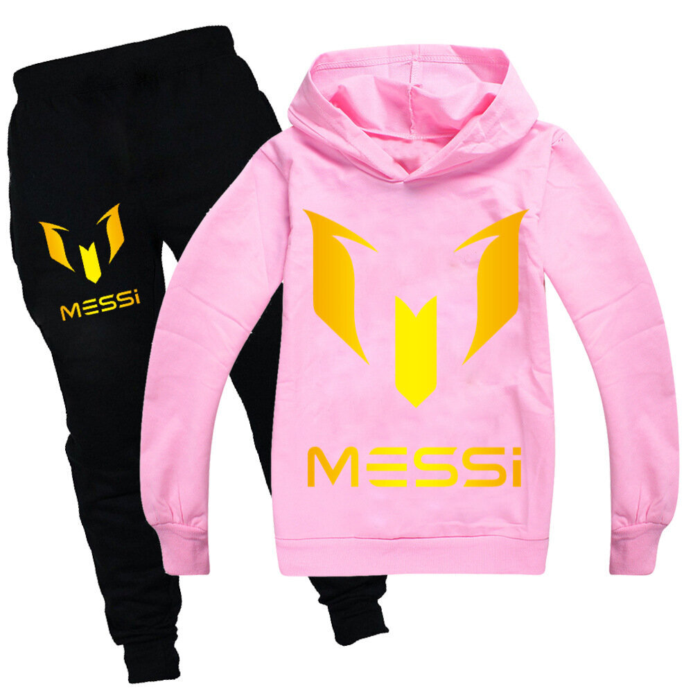 Soccer Messi Casual huppari ja lenkkeilyhousupuku, urheiluasupuku pojille ja tytöille, sopii 5-13-vuotiaille hinta ja tiedot | Miesten kerrastot | hobbyhall.fi