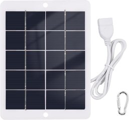 3W 5V kannettava aurinkoenergia vedenpitävä aurinkopaneeli retkeilyyn USB-portilla puhelimen latausta varten, minituuletin, LED-valo, kodin turvakamera hinta ja tiedot | Aurinkopaneelit | hobbyhall.fi