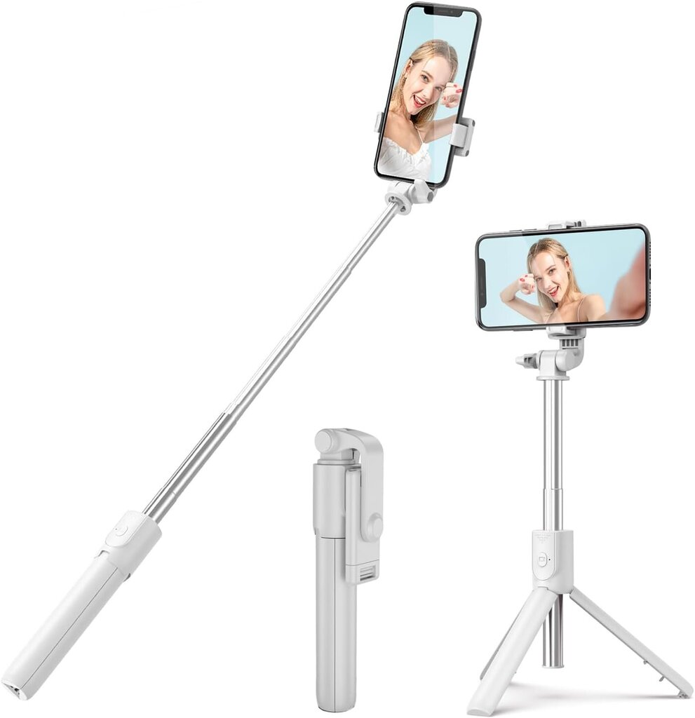 Selfie-tikku, laajennettava ja kannettava vakaa jalusta irrotettavalla langattomalla kaukosäätimellä, selfie-videotallennusvlog - pinkki 70cm hinta ja tiedot | Selfie-tikut ja -telineet | hobbyhall.fi