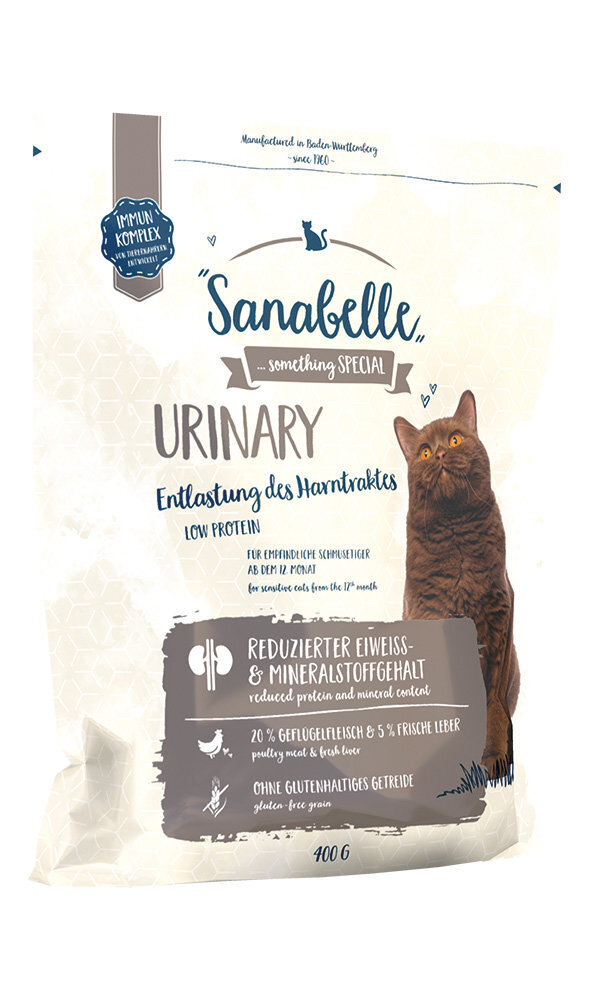 Kuivaruoka kissoille, joilla on virtsatieongelmia Sanabelle Urinary, 400 g hinta ja tiedot | Kissan kuivaruoka | hobbyhall.fi