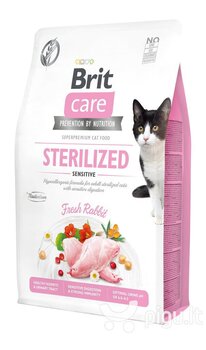 Brit Care Cat Grain-Free Sterilized Sensitive täysravinto kissoille 7kg hinta ja tiedot | Kissan kuivaruoka | hobbyhall.fi