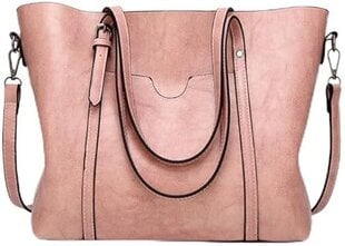 Suuri nahkainen kantolaukku naisille, länsimatkalaukku ja käsilaukku Crossbody olkalaukku vaaleanpunainen hinta ja tiedot | Naisten käsilaukut | hobbyhall.fi