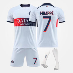 Football Jersey Kids No. 7 Mbappe Fan Football Jersey Set Kotipeli Lasten Poikien Jersey Urheiluasut Jersey + Shortsit + Sukat valkoiset 16 hinta ja tiedot | Jalkapallovaatteet ja -varusteet | hobbyhall.fi