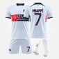 Football Jersey Kids No. 7 Mbappe Fan Football Jersey Set Kotipeli Lasten Poikien Jersey Urheiluasut Jersey + Shortsit + Sukat valkoiset 22 hinta ja tiedot | Jalkapallovaatteet ja -varusteet | hobbyhall.fi