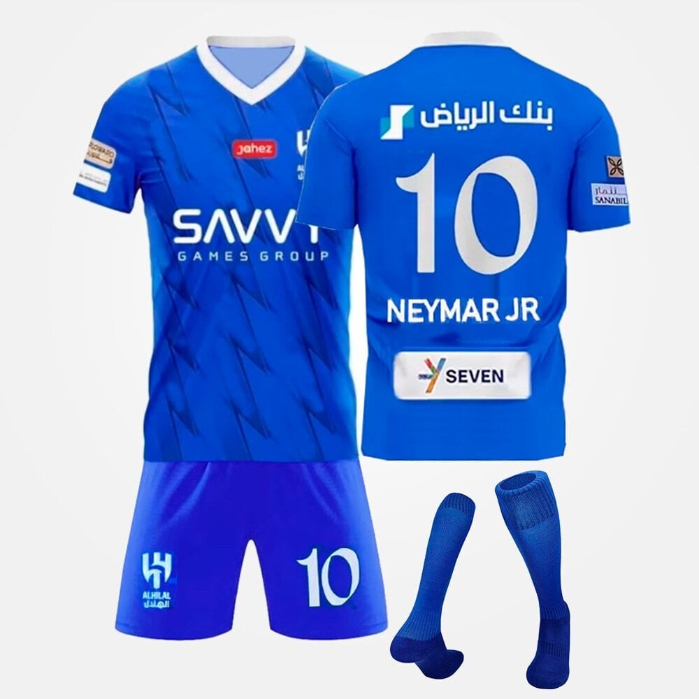 Jalkapallopaita lapsille nro 10 Neymar fani -jalkapallopaidasetti kotipeli Lasten poikien pelipaita Urheiluasut Jersey + shortsit + sukat 20 hinta ja tiedot | Jalkapallovaatteet ja -varusteet | hobbyhall.fi