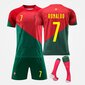 Jalkapallopaita Lasten nro 7 Ronaldo-fanien jalkapallopaidasetti Kotipeli Lasten poikien paita Urheiluasut Jersey + shortsit + sukat 22 hinta ja tiedot | Jalkapallovaatteet ja -varusteet | hobbyhall.fi