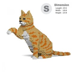 Rakennussetti Jekca, ST19CA04-M01, Oranssit Tabby Cats, 1700 kpl hinta ja tiedot | LEGOT ja rakennuslelut | hobbyhall.fi