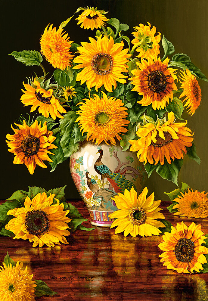 Palapeli Puzzle Castorland Sunflowers in a Peacock Vase, 1000 palaa hinta ja tiedot | Palapelit | hobbyhall.fi