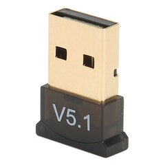 USB BT -sovitin ABS Black V5.1 Version Drive Ilmainen laajakantoinen kannettava langaton BT 5.1 -sovitin kotiyrityksille hinta ja tiedot | Koteloiden lisätarvikkeet | hobbyhall.fi