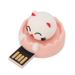 U DISK USB2.0 -liitäntä Hot Swap Cat Cartoon -tyylinen kannettava tärinänkestävä flash-asema varmuuskopiotiedostoille (Cat Circle Buckle 64 Gt) hinta ja tiedot | Muistitikut | hobbyhall.fi