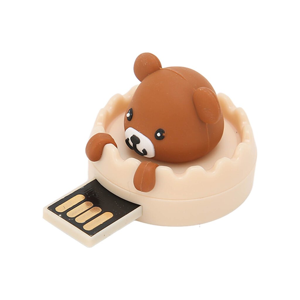 Sarjakuvan USB-muistitikku Brown Bear Cartoon USB2.0 -tuki Hot Swap -iskunkestävä Plug and Play -muistitikku (Brown Bear -solkirengas 32 Gt) hinta ja tiedot | Muistitikut | hobbyhall.fi