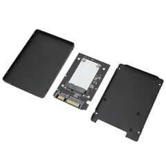 SSD-kotelo MSATA–SATA III 2,5 tuuman alumiiniseoksesta Plug and Play SSD-sovitinlaatikko Solid State Drive -sovitinkotelo hinta ja tiedot | Muistitikut | hobbyhall.fi