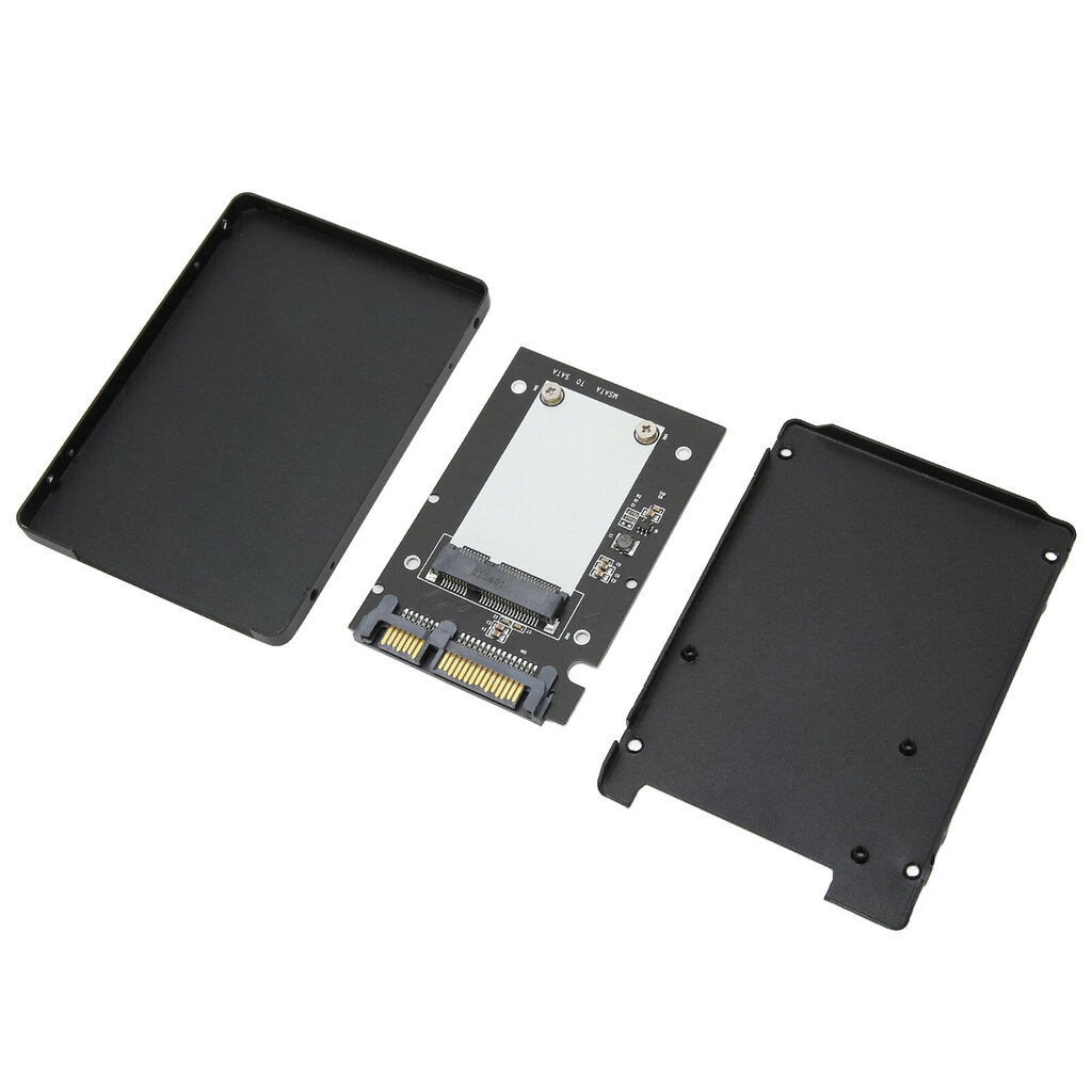 SSD-kotelo MSATA–SATA III 2,5 tuuman alumiiniseoksesta Plug and Play SSD-sovitinlaatikko Solid State Drive -sovitinkotelo hinta ja tiedot | Muistitikut | hobbyhall.fi