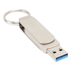 Avainnippu Flash Drive 2 in 1 OTG USB3.0 TO USB C Matkapuhelin tietokone Kaksikäyttöinen 360° Rotation U Disk64GB hinta ja tiedot | Muistitikut | hobbyhall.fi