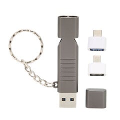 Whistle Flash Drive SOS Outdoor Vedenpitävä USB3.0 120 dB Sound Monitoiminen sinkkiseos U-levy ja avainnippu tietokoneeseen 32GB musta hinta ja tiedot | Muistitikut | hobbyhall.fi