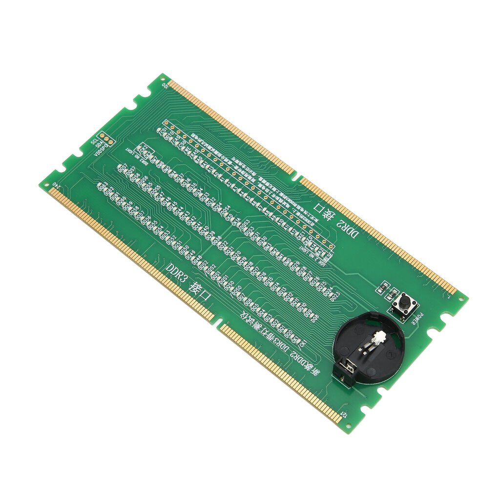 Tietokoneen muistitesteri DDR2 DDR3 2 in 1 PCB materiaali valodiodit pöytäkoneen emolevyn testeri LEDillä hinta ja tiedot | Puhelimen osat ja korjaustyökalut | hobbyhall.fi