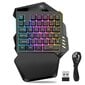 Yhden käden pelinäppäimistö 2.4G langaton RGB-valo ABS 35 Keys -pelinäppäimistö tietokoneelle hinta ja tiedot | Näppäimistöt | hobbyhall.fi