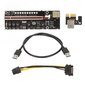 PCIE Riser Powered Adapter Card 6 Pin -yhteensopiva 1X 4X 8X 16X PCIE-liitäntä Plug and Play USB Riser Powered Adapter Card Black hinta ja tiedot | Koteloiden lisätarvikkeet | hobbyhall.fi