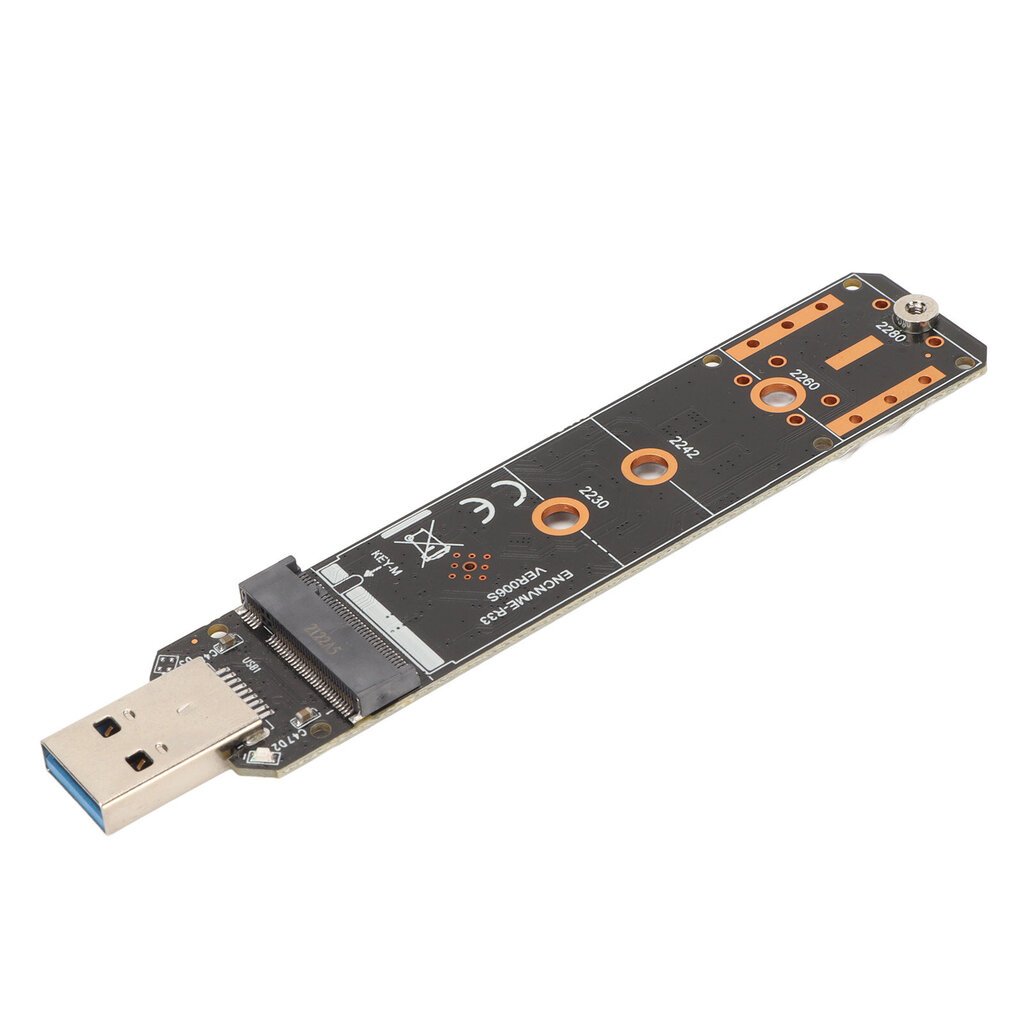 NVMe-USB-sovitin Plug and Play Kannettava SSD 10 Gbps USB 3.2 Gen 2 Bridge Chip M.2 NVME USB-sovitin musta hinta ja tiedot | Koteloiden lisätarvikkeet | hobbyhall.fi