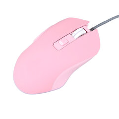 LED-hiiri Type C -liitäntä Kannettava hiljainen rullakytkin Ergonominen söpö sarjakuvahiiri Macbookille Pink Langallinen USB hinta ja tiedot | Hiiret | hobbyhall.fi