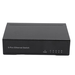 5-porttinen Ethernet-kytkin Professional High Speed 10 100Mbps Metal Shell 5-porttinen verkkokytkin kotiverkkoon 100-240V US Plug hinta ja tiedot | Verkkokytkimet | hobbyhall.fi