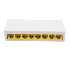 8-porttinen gigabitti hallitsematon Ethernet-verkkokytkin Ethernet-jakaja tuulettimeton metallinen pöytäteline seinäteline Kotiverkkokeskitin 100?240V UK Plug hinta ja tiedot | Verkkokytkimet | hobbyhall.fi