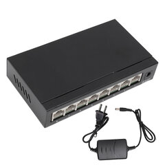 Fast Ethernet -kytkin 8 porttia 10 100 1000 Mbps Anti Thunder Auto Negotiation MDI MDIX RJ45 Verkkokytkin 100-240V US-pistoke 100-240V hinta ja tiedot | Verkkokytkimet | hobbyhall.fi