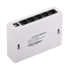 5-porttinen 10/100Mbps Ethernet-kytkin Plug and Play Hallitsematon kotiverkkokytkin Keskitin Toimisto Ethernet-jakaja 100-240V UK Plug hinta ja tiedot | Verkkokytkimet | hobbyhall.fi