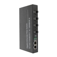 SFP Ethernet kuitukytkin Jopa 120 km 4 Optinen portti 2 Sähköportti 10 100 1000M Ethernet Fiber Transceiver 100?240V UK Plug hinta ja tiedot | Verkkokytkimet | hobbyhall.fi