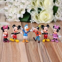 6 kpl/setti Disney Figuurit Mikki Hiiri Minni Hiiri Anime Figuurit Lasten Lelut Lahja hinta ja tiedot | Koristeet ja tarrat | hobbyhall.fi