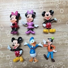 6 kpl/setti Disney Figuurit Mikki Hiiri Minni Hiiri Anime Figuurit Lasten Lelut Lahja hinta ja tiedot | Koristeet ja tarrat | hobbyhall.fi