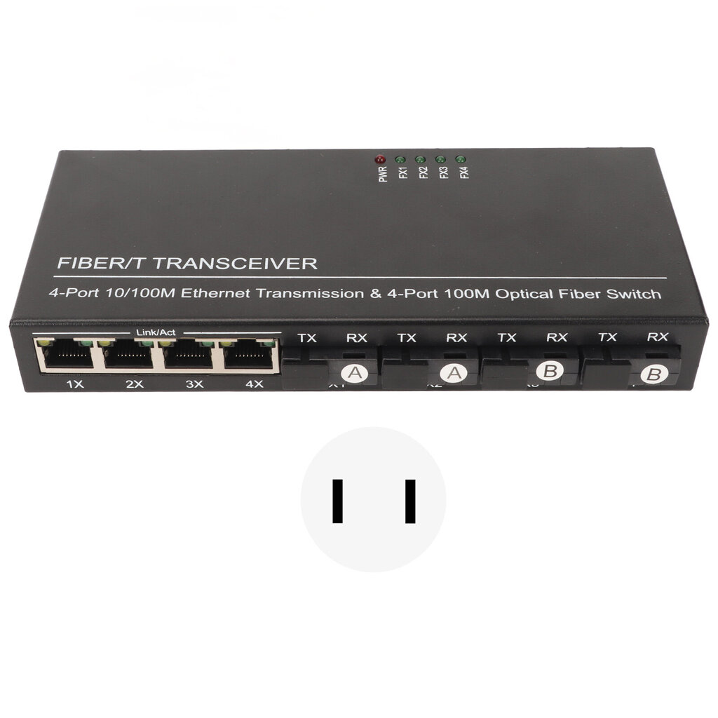 SFP kuitukytkin 8 porttia 10 100M itsesopeutuva LED-ilmaisin Plug and Play Ethernet optinen kytkin verkkoon 100-240V US Plug hinta ja tiedot | Verkkokytkimet | hobbyhall.fi