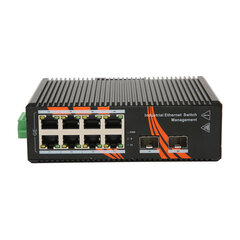 8-porttinen Gigabit Ethernet -kytkin DIN-kiskoon seinäteline RJ45 10 100 1000Mbps Hallitsematon DIN-kiskokytkin kahdella SFP-kuituportilla hinta ja tiedot | Verkkokytkimet | hobbyhall.fi