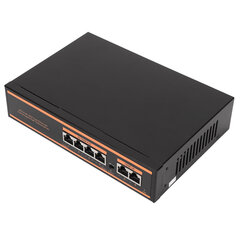 6-porttinen PoE-kytkin alumiiniseosta Kompakti 6-porttinen 100M PoE-kytkin Ethernet-verkkokytkin EU-pistoke 100-240 V hinta ja tiedot | Verkkokytkimet | hobbyhall.fi